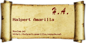 Halpert Amarilla névjegykártya